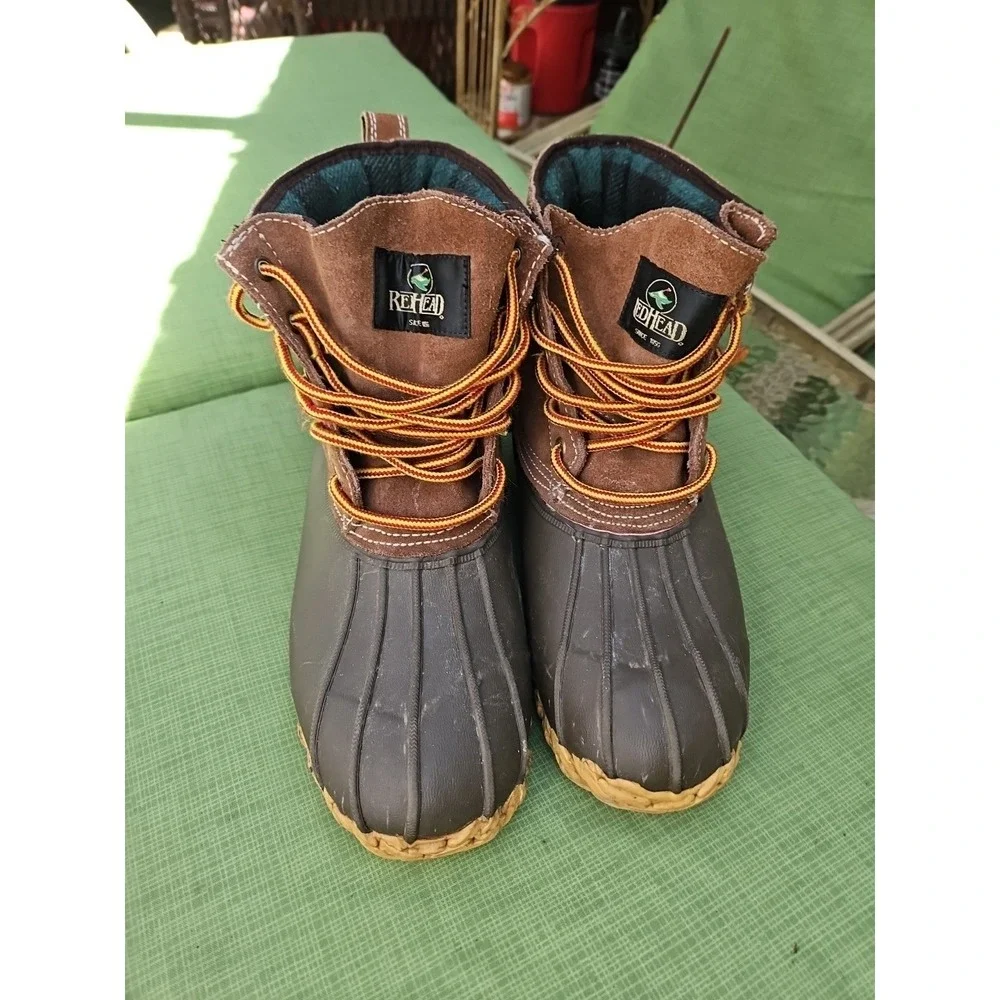 RedHead 3M Thinsulate 200G Brown Suede Duck Boots Size 10 Mens Rubber‎ Boots